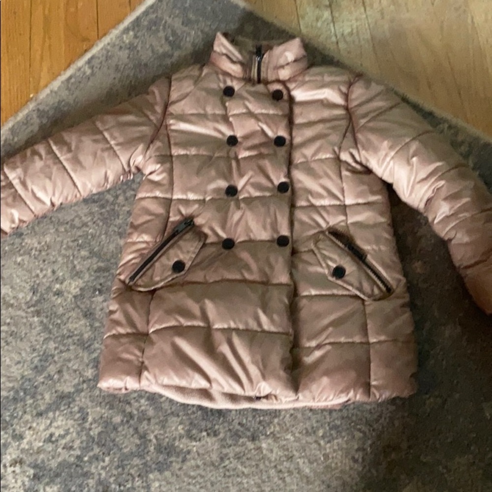 Beige winter jacket for girls